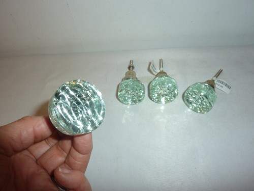 Lot crackled clear glass - lot, 4