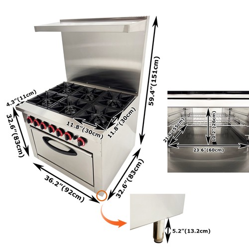 Commercial gas range burner - range,