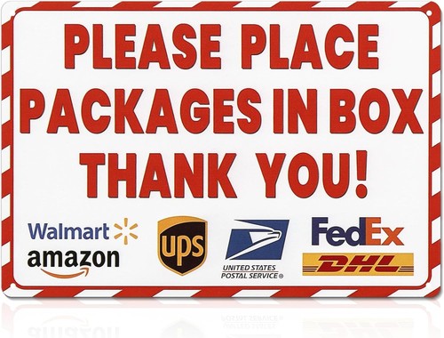 Package drop box sign - drop,