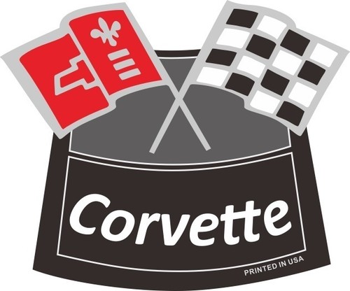 Corvette flags chrome - corvette,