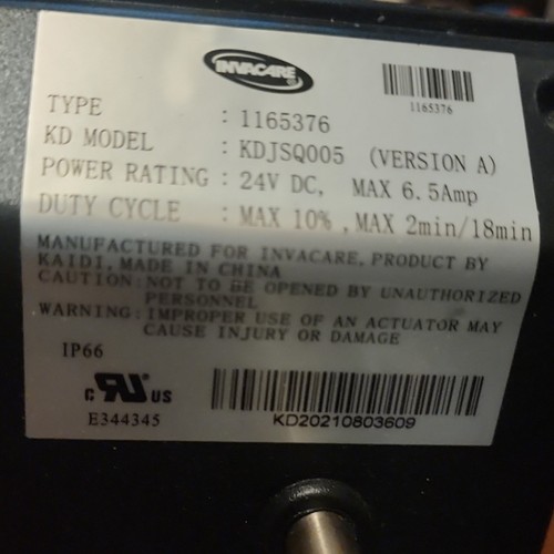 Invacare 24v actuator motor - 24v, dc