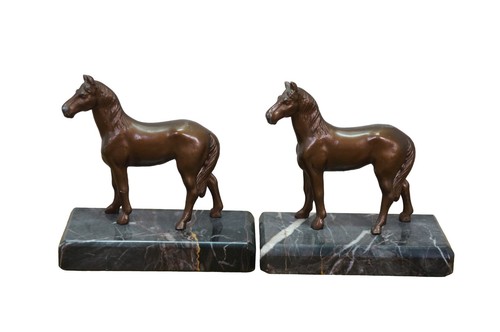 Antique pair bronze marble - antique,