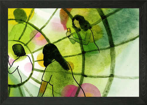 People circles watercolor - in,