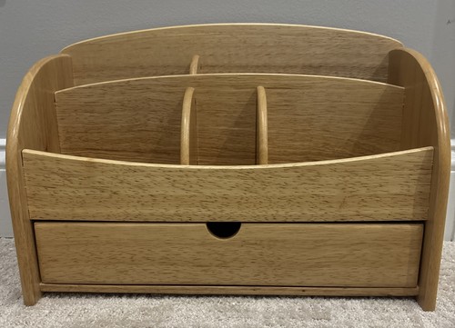 Pomerantz wood desk organizer - desk,