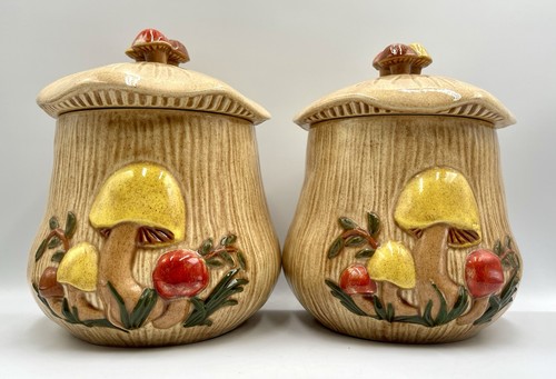 Mushroom ceramic canister set - mushroom,