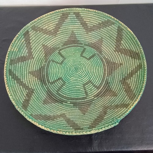 Vintage coiled fiber basket - coiled,