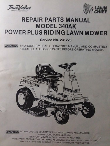 Lawn chief 340 340ak rear - lawn,