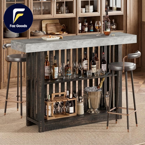 Long bar table with - 63",