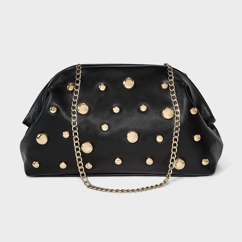 Studded oversized clutch - studded, a