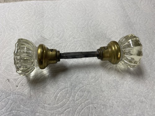 Vintage clear glass brass - vintage,