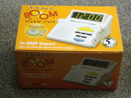 Sonic boom alarm clock with - alarm,