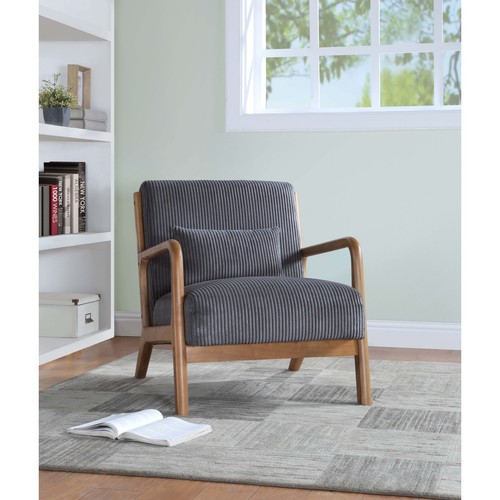 Dark gray corduroy - gray, upholstered