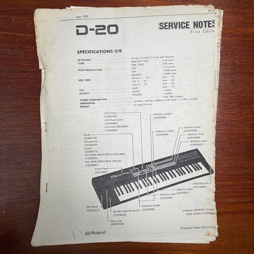 Vintage roland service - roland,