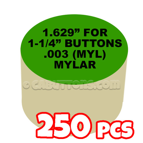 Tecre mylars clear - 1-1/4",