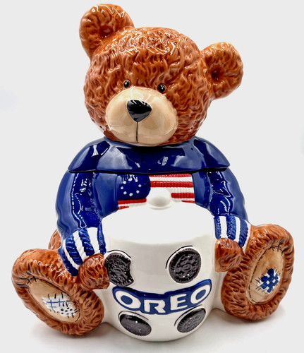 Oreo teddy bear cookie jar - cookie,