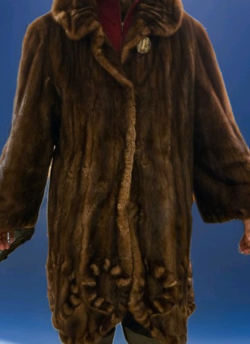 Women brown fur mink - women's,