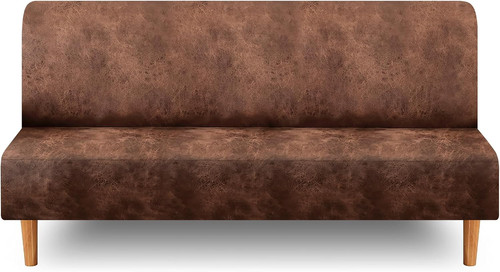 Leather look stretch futon - look,