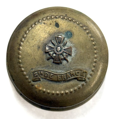 Vintage brass box - box, round