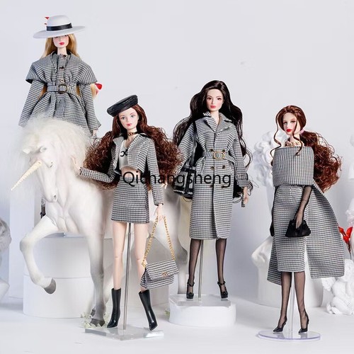 Elegant houndstooth doll - houndstooth,