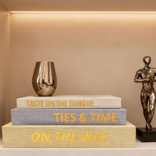 Pcs decorative books linen - 3,