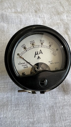 Vintage bakelite microammeter - vintage,