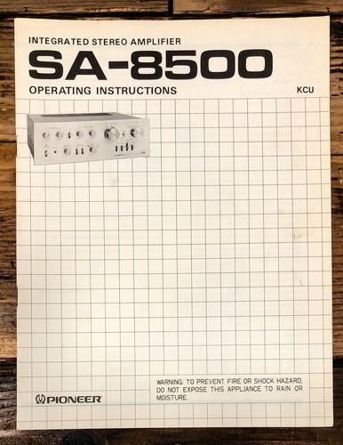 Pioneer 8500 amplifier - pioneer, sa-8500