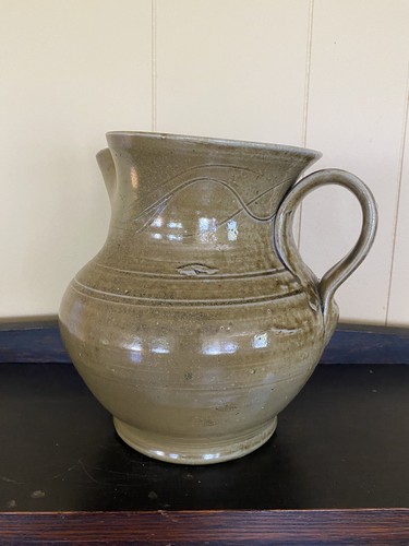 Antique jugtown salt frogskin - antique,