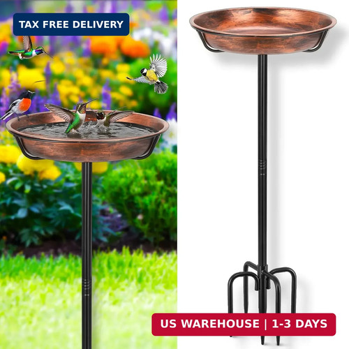 Metal bird bath - metal,