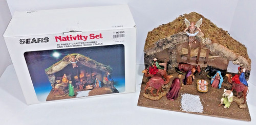 Vintage sears nativity set - vintage,