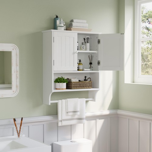 White bathroom wall - bathroom, mounted