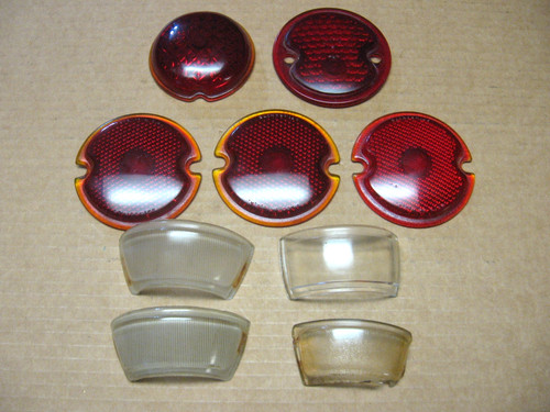 Lot red clear glass - , &