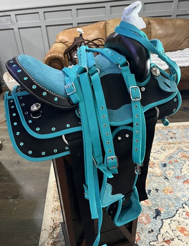 New turquoise western barrel - western,