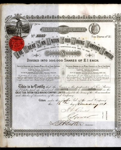 1891 mexico great anton gold - -,