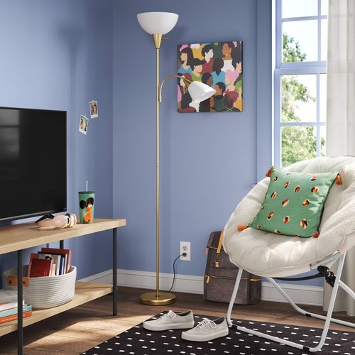 Torchiere with task light - torchiere,