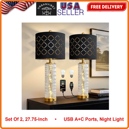 Modern table lamps - table, set