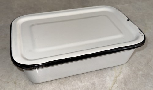 White enamelware rectangular - white,