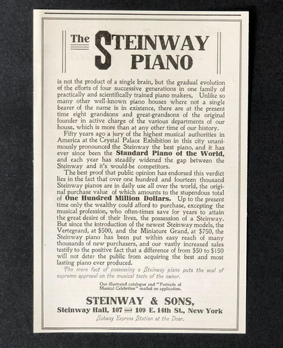 1905 steinway piano - steinway,