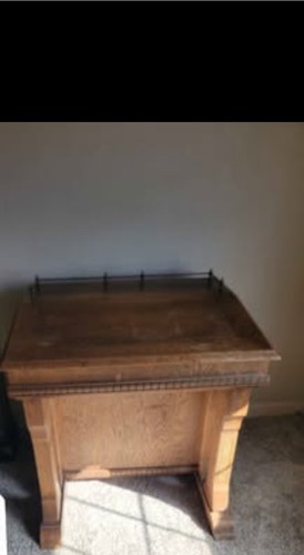 Antique captains desk with - antique,