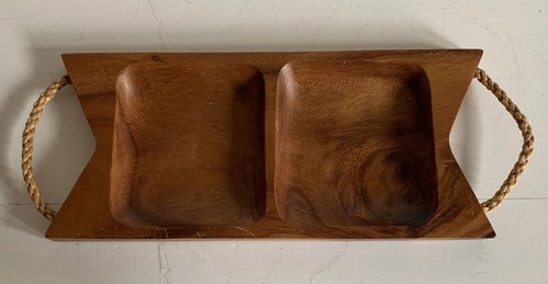 Mcm wooden serving tray - wooden,
