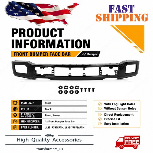 Black steel front bumper - bumper, face