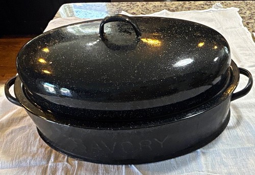 Vintage savory black oval - vintage,