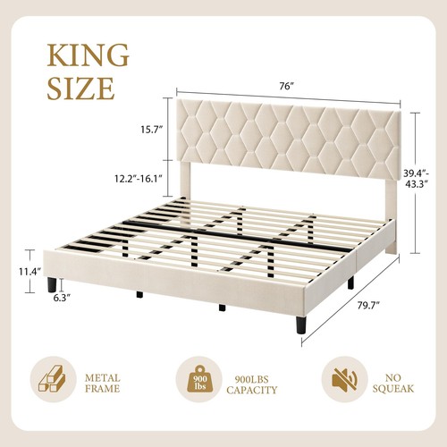 King size platform bed - king,