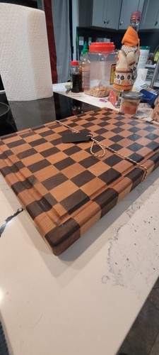 Endgrain black walnut and - black,