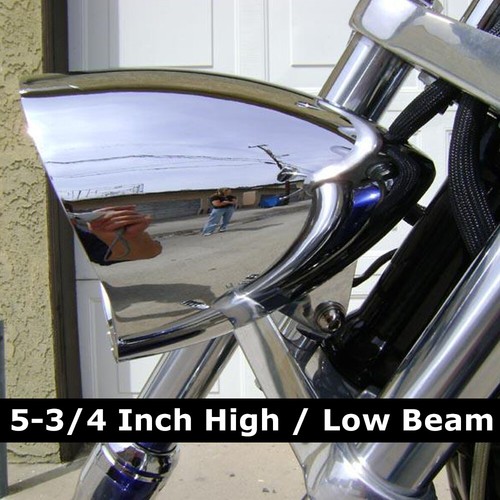 Chrome bullet headlight - 5.75",