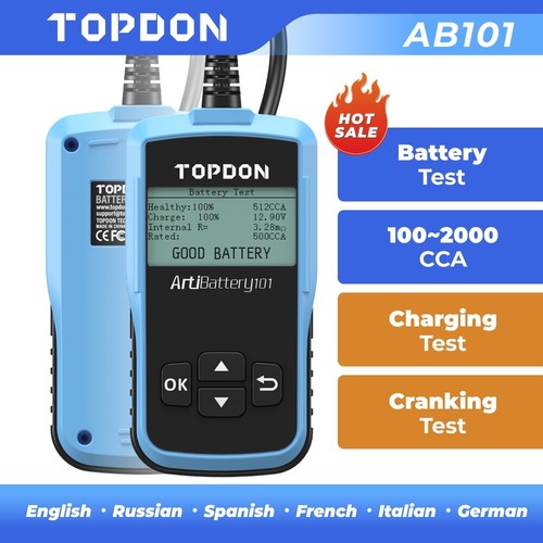 Topdon ab101 battery tester - topdon,