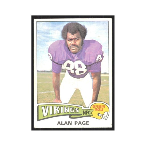 1975 topps alan page - page, vikings
