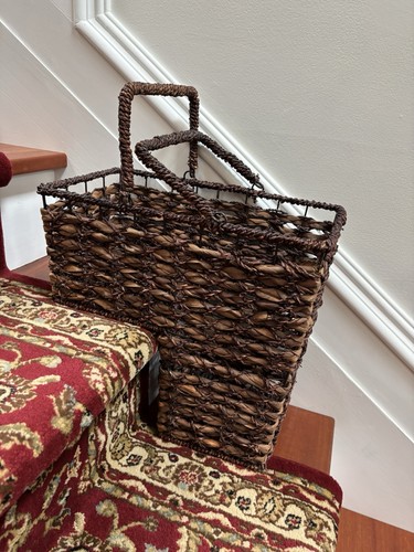 Brown wicker stair - wicker, step