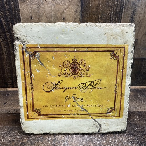Wine label wall art - wine, tile