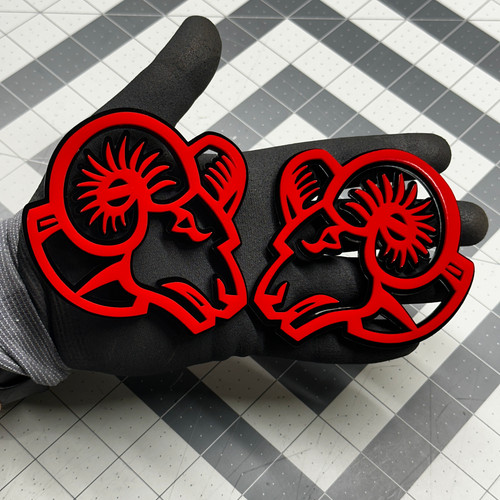 For ram emblem badges glossy - for,
