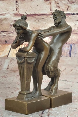 Vintage bronze decor faun - vintage,